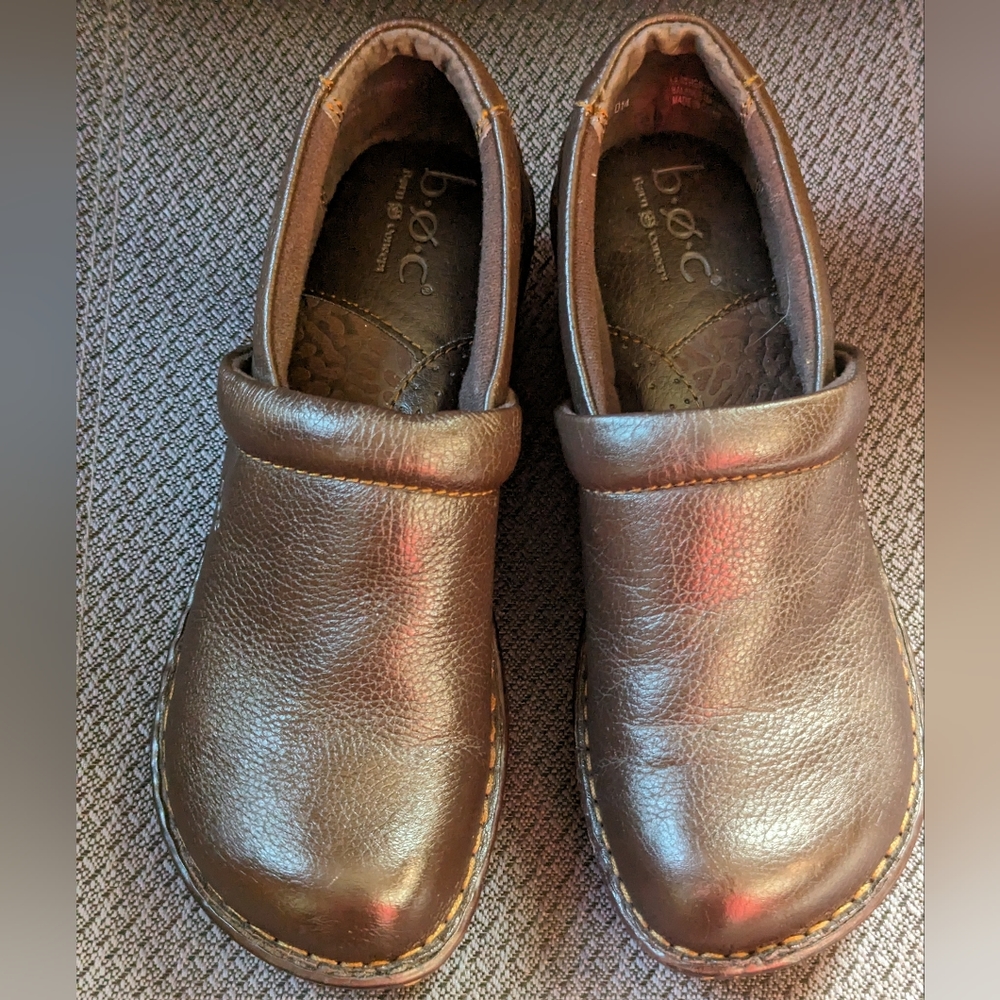 BOC Born Women's Brown Leather Size 6.5  Upper Mules BC6632
